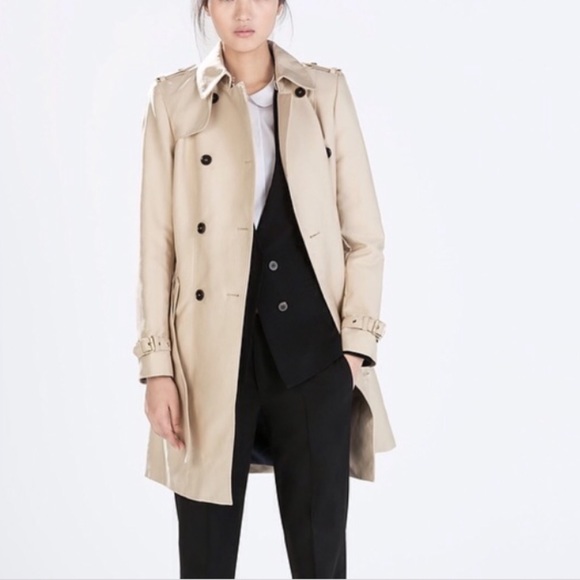 ๐๐๐ SOLD ๐๐๐ Zara Basic Trench Coat XS - Picture 2 of 8
